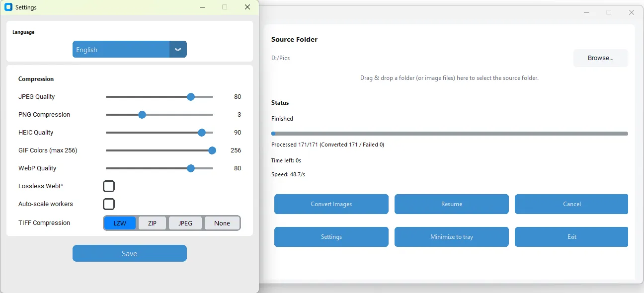 Experience lightning fast and unlimited conversion