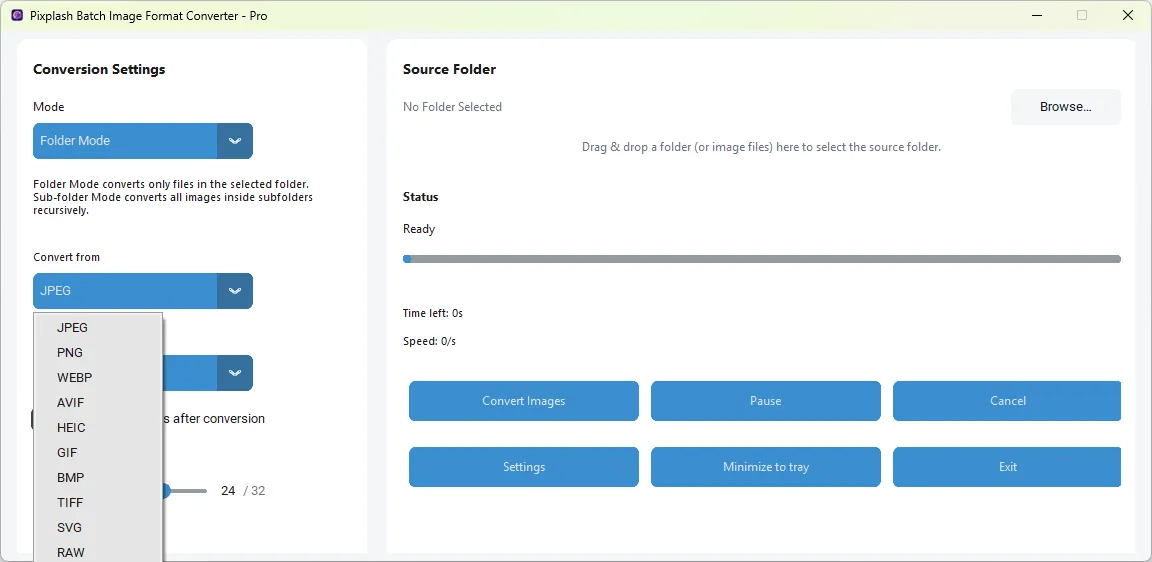 Convert unlimited number of images