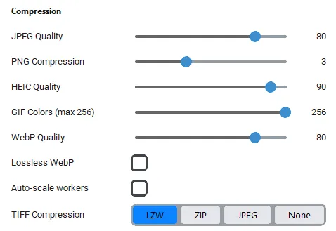 Step 6 – Select output quality in settings