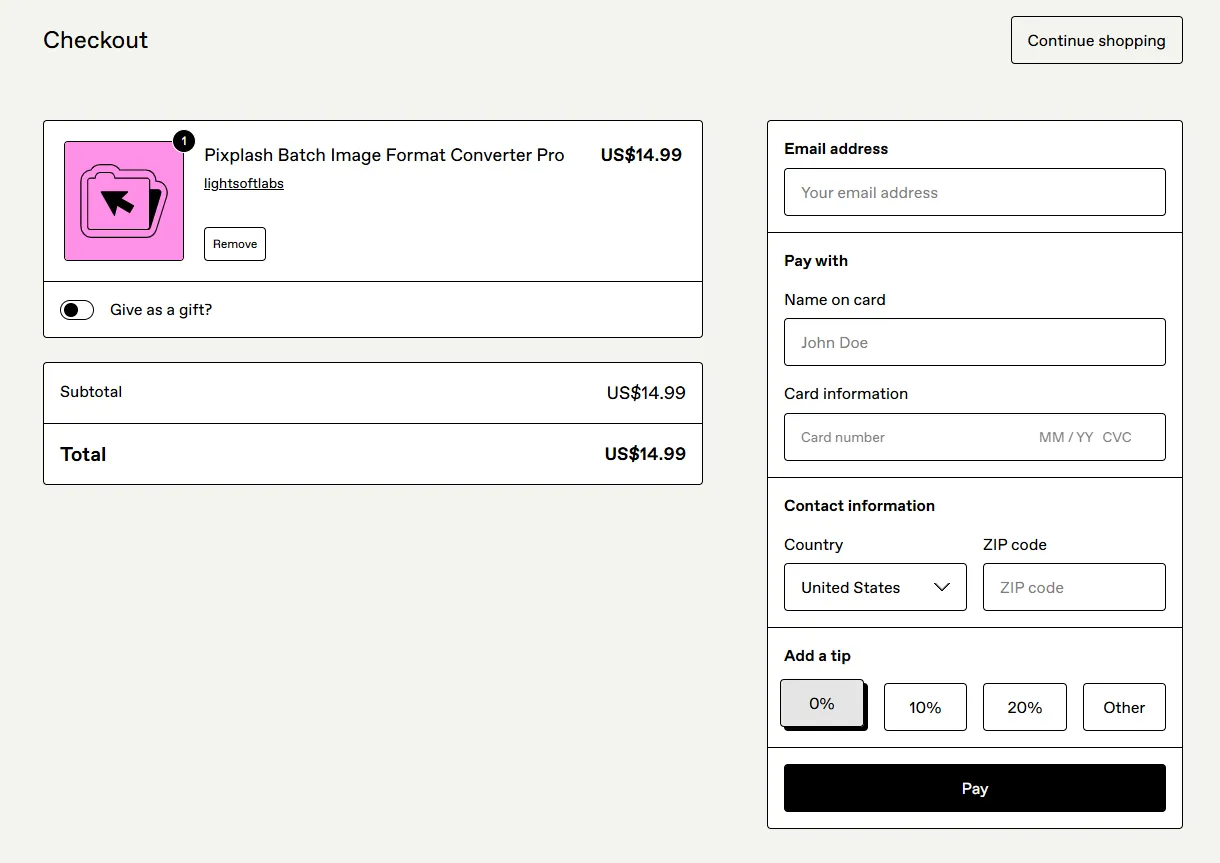 Step 1 – Select folder for batch image conversion